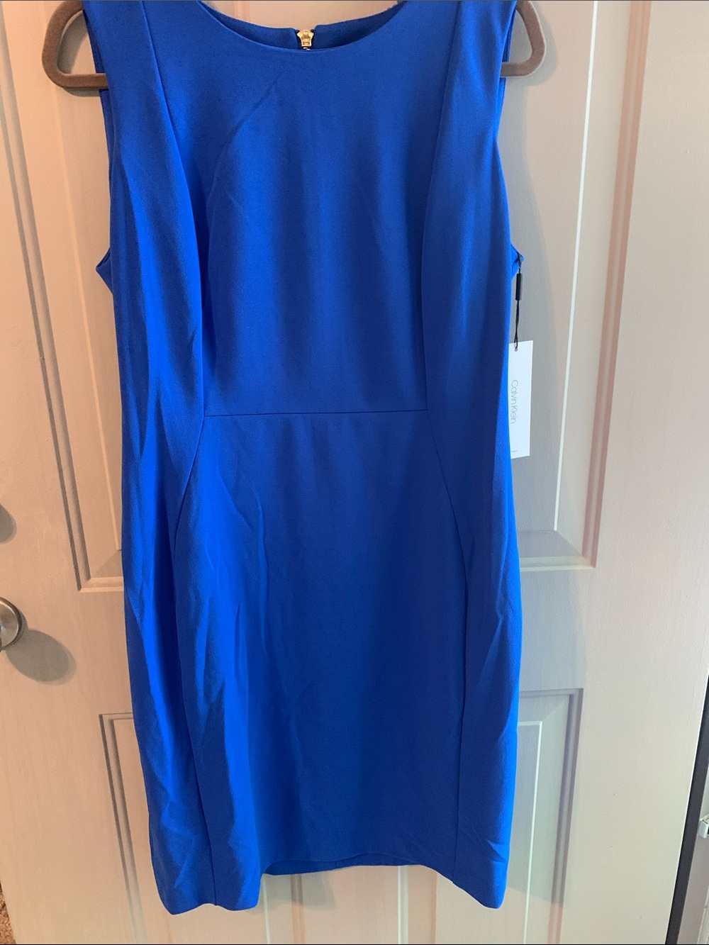 Calvin Klein Sleeveless Dress NEW Size 14 A blue Classic dress for all seasons
